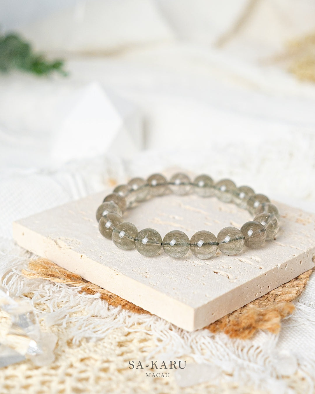 冰透体顺发绿发晶手链