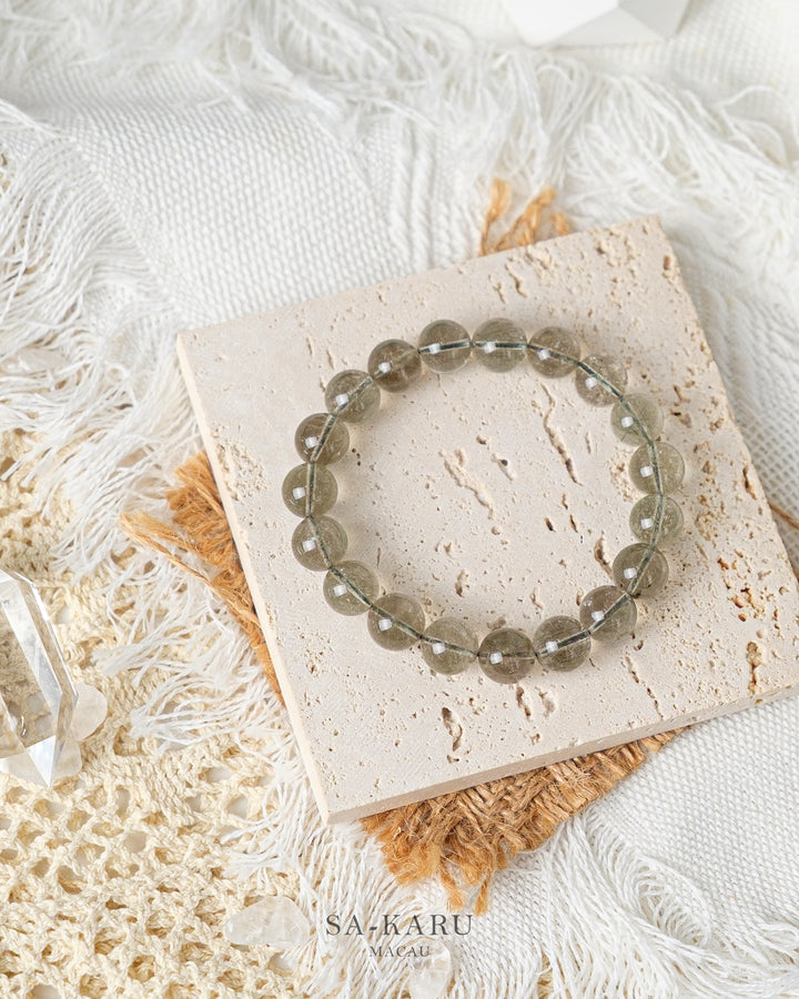 冰透体顺发绿发晶手链