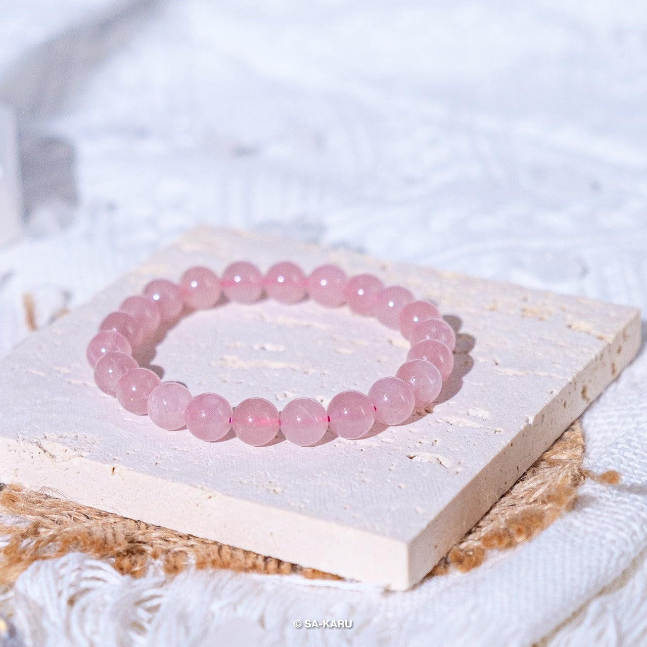 Amazon.com: Handmade Pink Rose Quartz Bracelet | Clear Crystal Stone |  Heart Chakra for Love, Protection, Inner Peace Reiki Healing Gifts :  Handmade Products